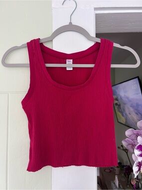 GAP Fuchsia Ribbed Tank Top